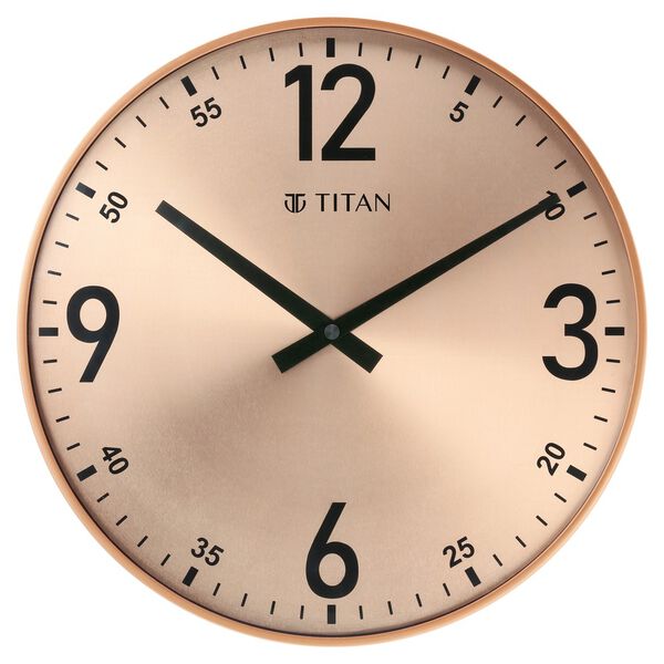 Sunray Finish Slim Wall Clock in Rose Gold - 36 cm x 36 cm (Medium) - image number 0
