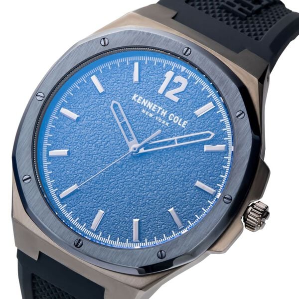 Kenneth Cole Quartz Analog Blue Dial Silicone Strap Watch for Men - image number 3