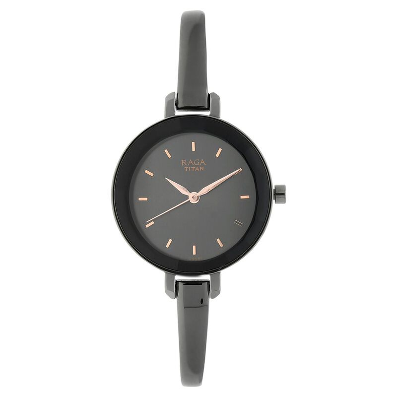 Titan Raga Viva Anthracite Dial Women Watch With Metal Strap