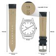 18 mm Blue Genuine Leather Strap for Men - image number 1
