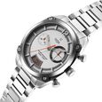 Xylys Swiss Chronograph Silver Stainless Steel Strap White Dial Watch For Men - image number 2