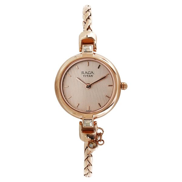 Titan Raga Espana Rose Gold Dial Women Watch With Metal Strap - image number 0