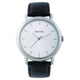 Sonata Quartz Analog Silver Dial Leather Strap Watch for Men
