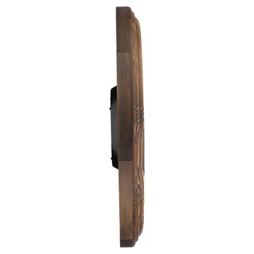 Titan Wooden Wall Clock with flame treated case White Dial Silent Sweep Technology - 35.5 cm x 35.5 cm (Medium)