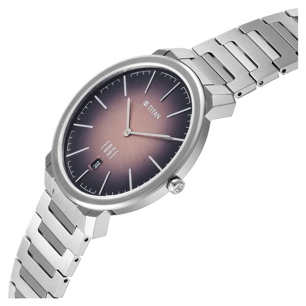 Edge Meister Quartz Analog with Date Brown Dial Black Titanium Strap Watch For Men - image number 9