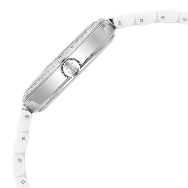 Titan Purple Ceramics Quartz Analog Mother of Pearl Dial White Ceramic Strap Watch For Women - image number 3