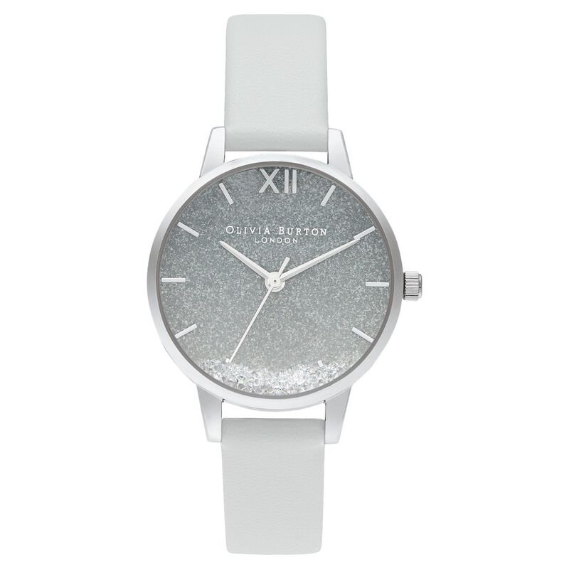 Olivia Burton Quartz Analog Blue Dial Leather Strap Watch for Women