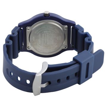 SF Quartz Analog White Dial Silicone Strap Watch for Men