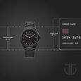 Titan Contour Analog with Small Second and Black Dial Black Leather Strap Watch for Men - image number 3