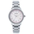 Titan Quartz Analog Mother of Pearl Dial Stainless Steel Strap Watch for Women - image number 0