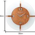 Titan Wood & Glass Fusion Wall Clock - 32 cm x 32 cm (Medium) - image number 5