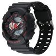 SF Dreamer Series Quartz Digital Analog Digital Black Round Round Shaped Dial Black Plastic Strap Watch For Men - image number 1