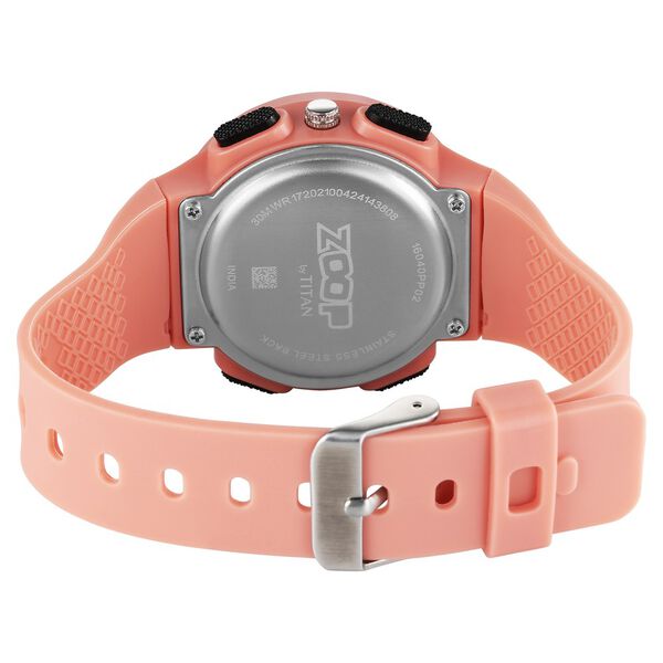 Zoop By Titan AnaDigi Quartz Digital Black Dial With Pink Plastic Strap Watch For Kids - image number 4