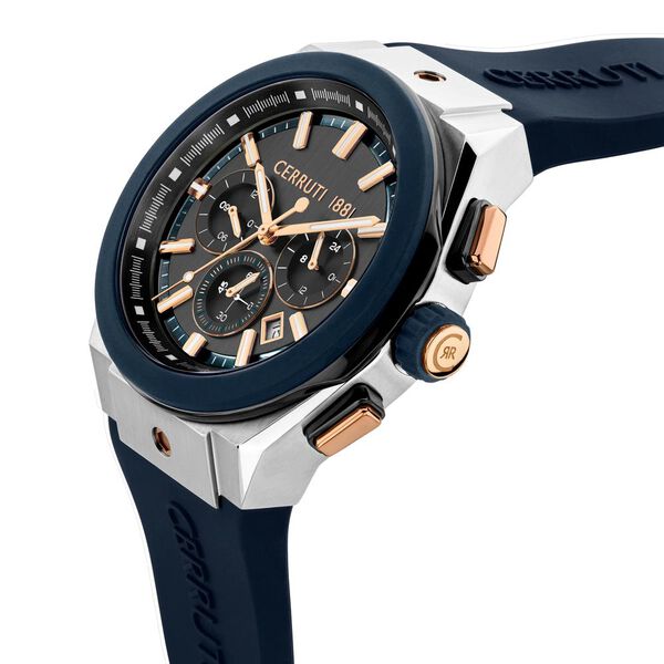 Cerruti 1881 Grey Dial Silicone Strap Watch for Men - image number 4