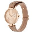 Titan Quartz Multifunction Rose Gold Dial Leather Strap Watch for Women - image number 2