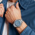 Titan Palette Of Time Quartz Analog with Date Blue Dial Stainless Steel Strap Watch For Men - image number 4