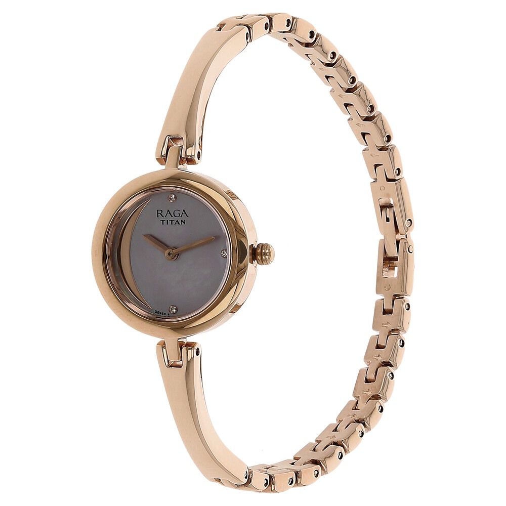 Titan Raga Moonlight Mother of Pearl Dial Women Watch With Metal Strap