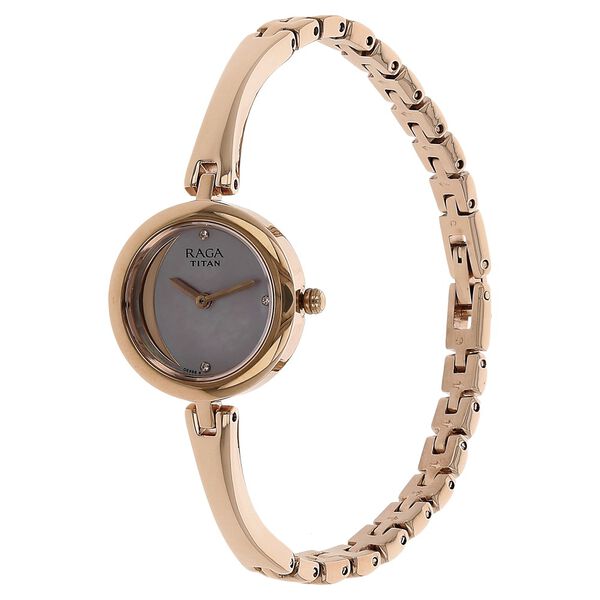 Titan Raga Moonlight Mother of Pearl Dial Women Watch With Metal Strap - image number 1