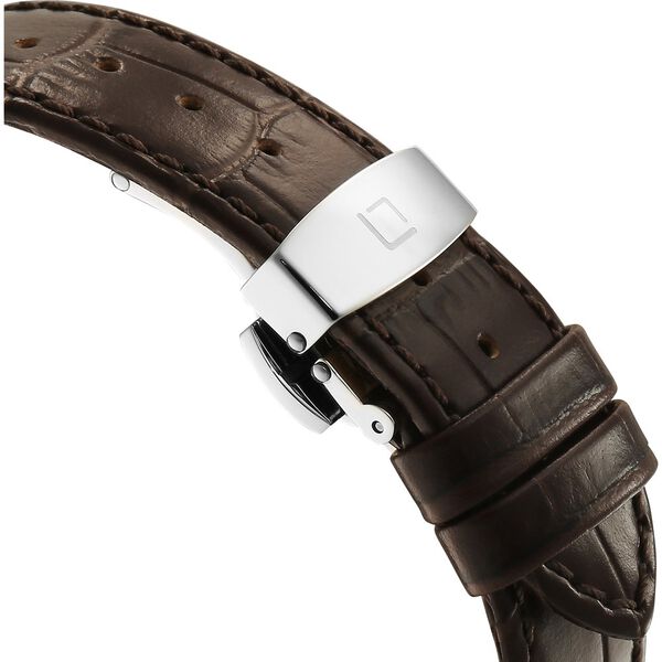 Xylys Swiss Quartz Silver Dial Two Toned Leather Strap Watch For Women - image number 4