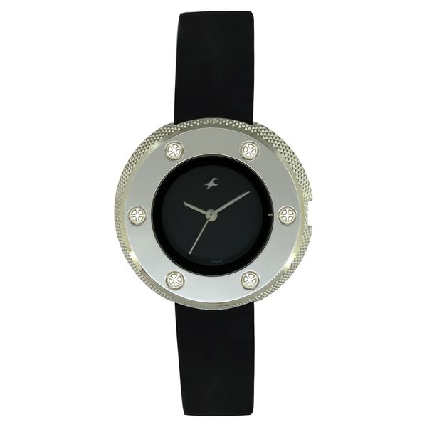Fastrack Quartz Analog Black Dial Leather Strap Watch for Girls - image number 0
