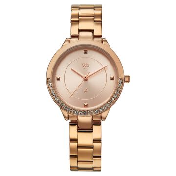 Vyb Eclipse By Fastrack Quartz Analog Rose Gold Dial Rose Gold Stainless Steel Strap Watch For Girls