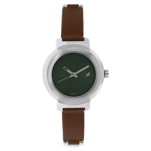 Fastrack Motorheads Quartz Analog Green Dial Leather & Metal Strap Watch for Girls - image number 0