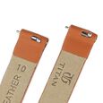 10 mm Orange Genuine Leather Strap for Women - image number 4