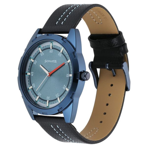 Sonata Blues Quartz Analog Blue Dial Metal Strap Watch for Men - image number 1