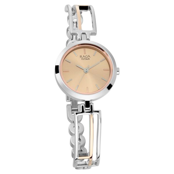 Titan Raga Viva Rose Gold Dial Women Watch With Metal Strap - image number 1