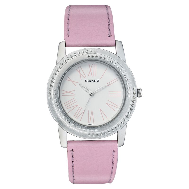 Sonata Quartz Analog White Dial Strap Watch for Women