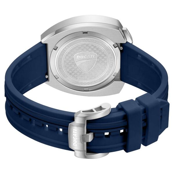 Ducati Quartz Chronograph Blue Dial Blue Silicone Strap Watch For Men - image number 2