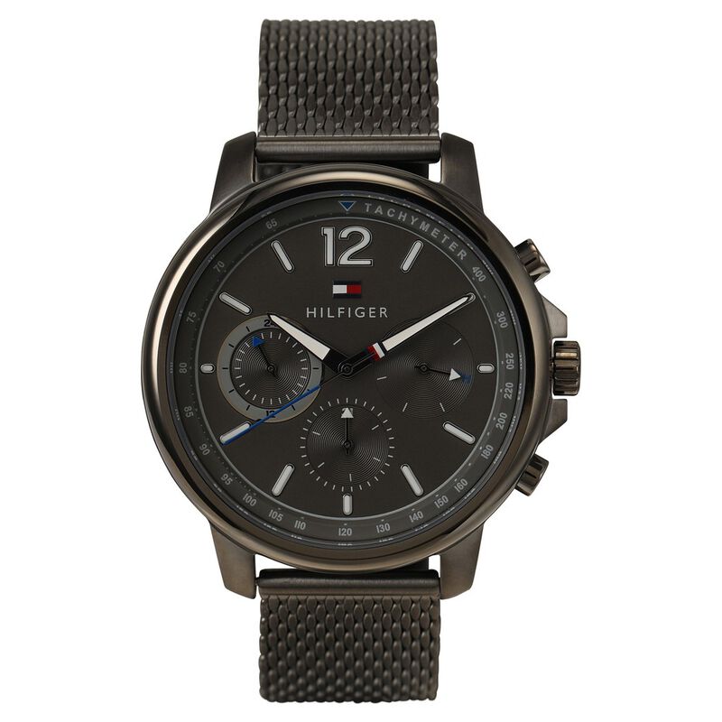 Tommy Hilfiger Quartz Multifunction Grey Dial Stainless Steel Strap Watch for Men