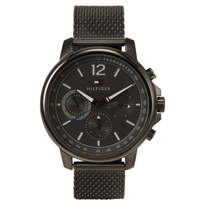 Tommy Hilfiger Quartz Multifunction Grey Dial Stainless Steel Strap Watch for Men - image number 0