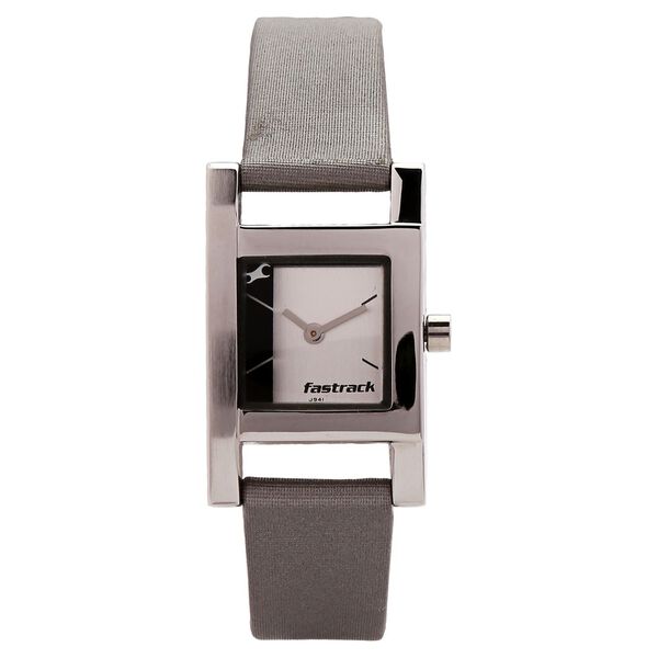 Fastrack Quartz Analog Silver Dial Leather Strap Watch for Girls - image number 0