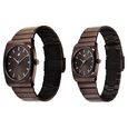 Fastrack Mixmatched Quartz Analog Multicoloured Dial Two Toned Stainless Steel Strap Watch For Couple - image number 2