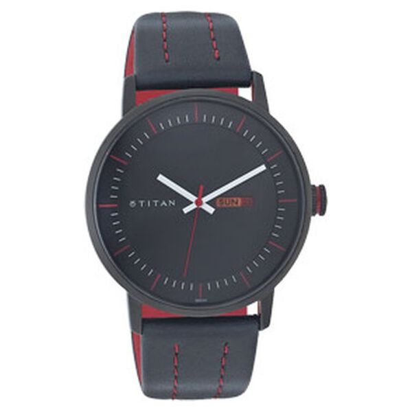 Titan Quartz Analog with Day and Date Black Dial Watch for Men - image number 0