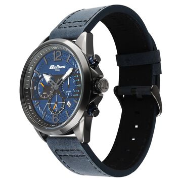 Titan Octane Cred Analog with Blue Dial Blue Leather Strap Watch for Men