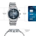 Sonata Festive Quartz Multifunction Blue Dial Silver Metal Strap Watch For Men - image number 3