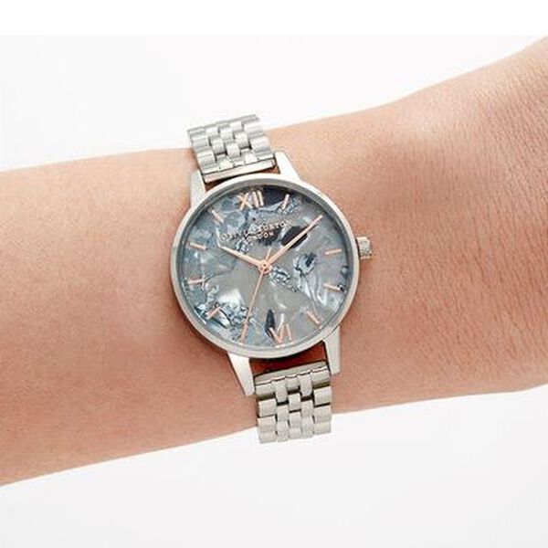Olivia Burton Quartz Analog Mother of Pearl Dial Stainless Steel Strap Watch for Women - image number 4