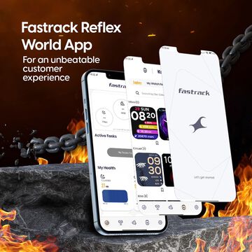Fastrack Reflex Invoke Smartwatch Blue: BT Calling, Advanced Chipset, Breathing Rate, IP68