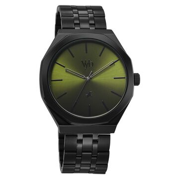 Fastrack Vyb Challenger Quartz Analog Green Dial Metal Strap Watch For Guys