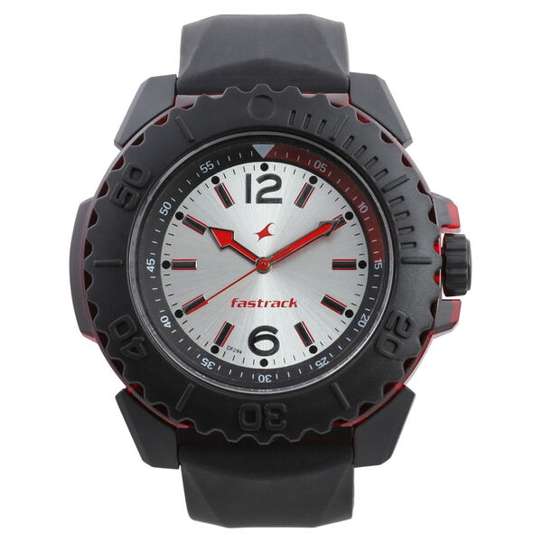 Fastrack Quartz Analog Silver Dial Plastic Strap Watch for Guys - image number 0