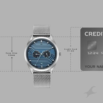 Fastrack 2X Edit Slate Blue Dial Interchangeable Strap Watch for Guys