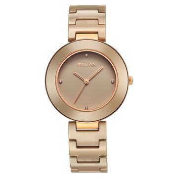 Titan Purple Ceramics Pink Dial Analog Ceramic Strap watch for Women