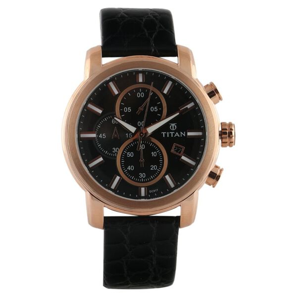 Titan Quartz Analog Black Dial Watch for Men - image number 0