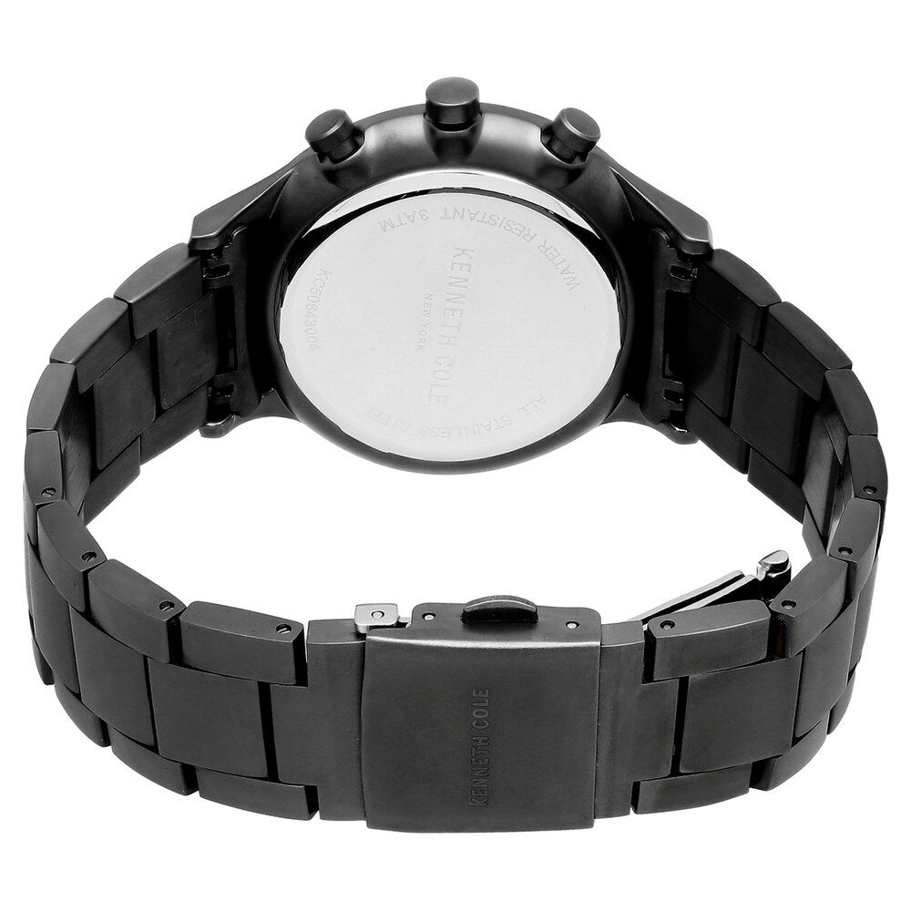 Buy Online Kenneth Cole Quartz Multifunction Black Dial Stainless Steel Strap Watch for Men nckc50643002mn Titan