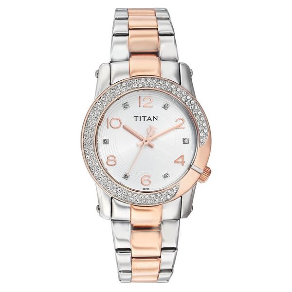 Titan Quartz Analog Silver Dial Watch for Women - image number 0