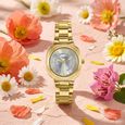Poze By Sonata Quartz Analog Silver Dial Golden Stainless Steel Strap Watch For Women - image number 0