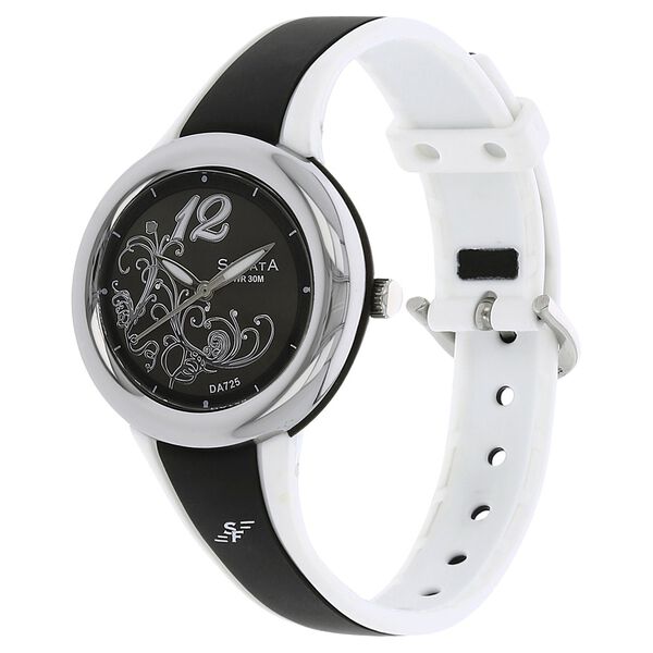 Sonata Quartz Analog Black Dial Plastic Strap Watch for Women - image number 1