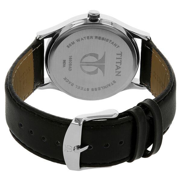 Titan Karishma Black Dial Analog with Day and Date Leather Strap Watch for Men - image number 3